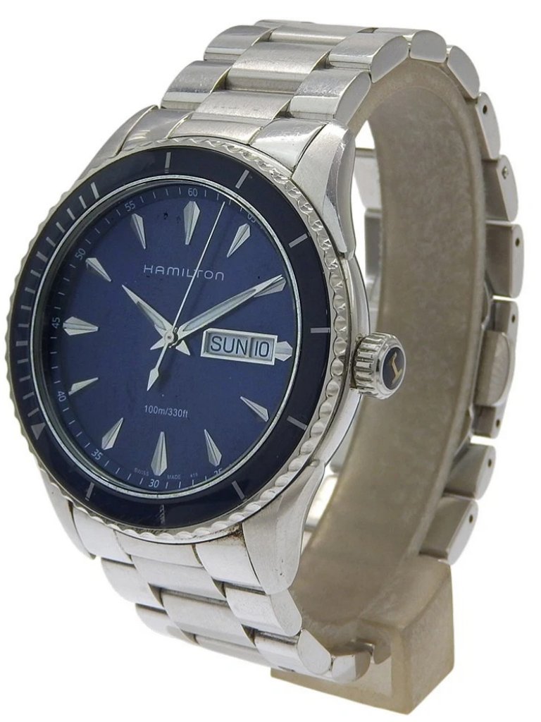 Hamilton Jazz Master Watches H375510 Navydial Stainless Steel Quartz Analo
